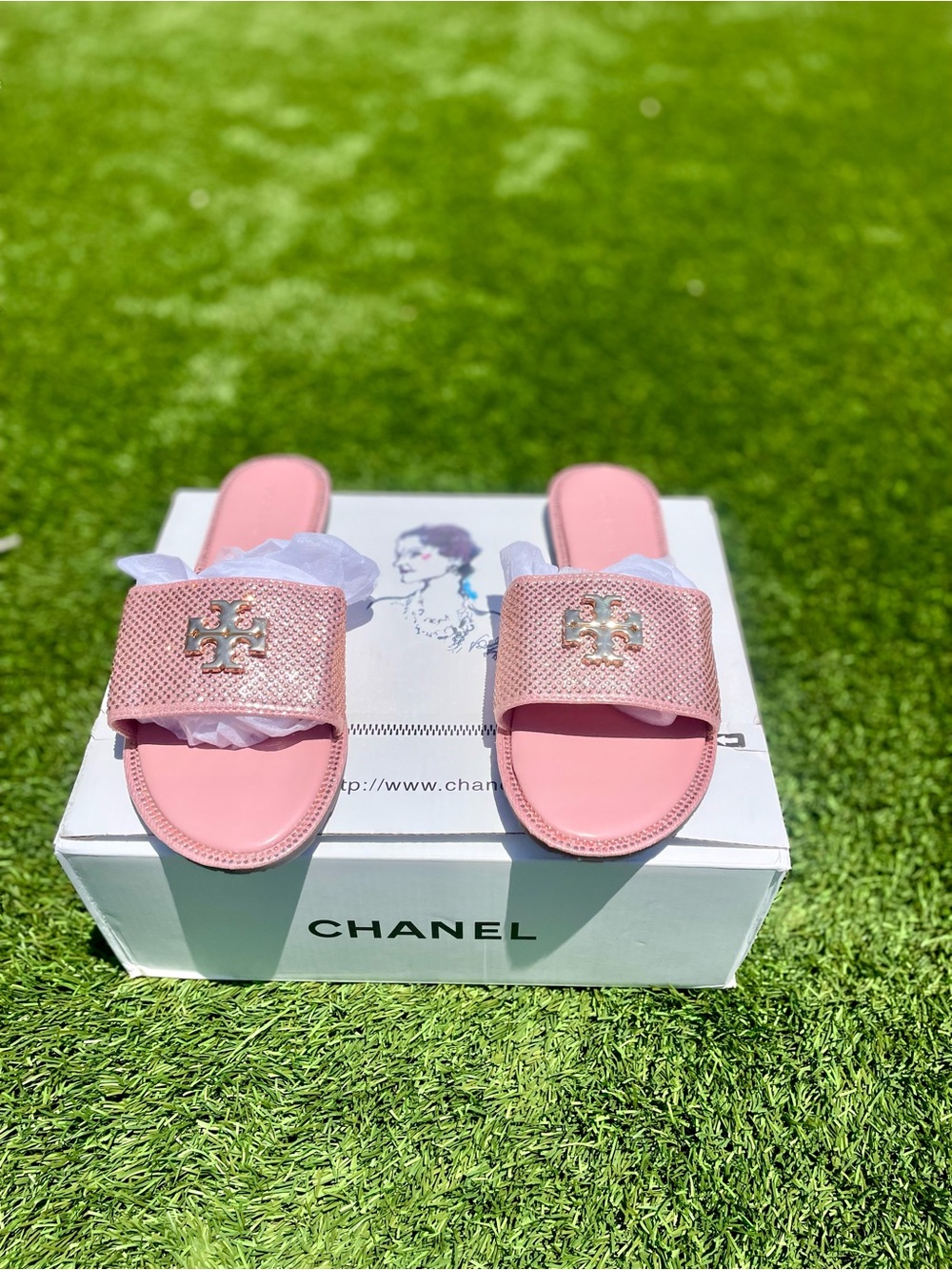 Tory Burch Pink Everly Sandals - Picture 3 of 4